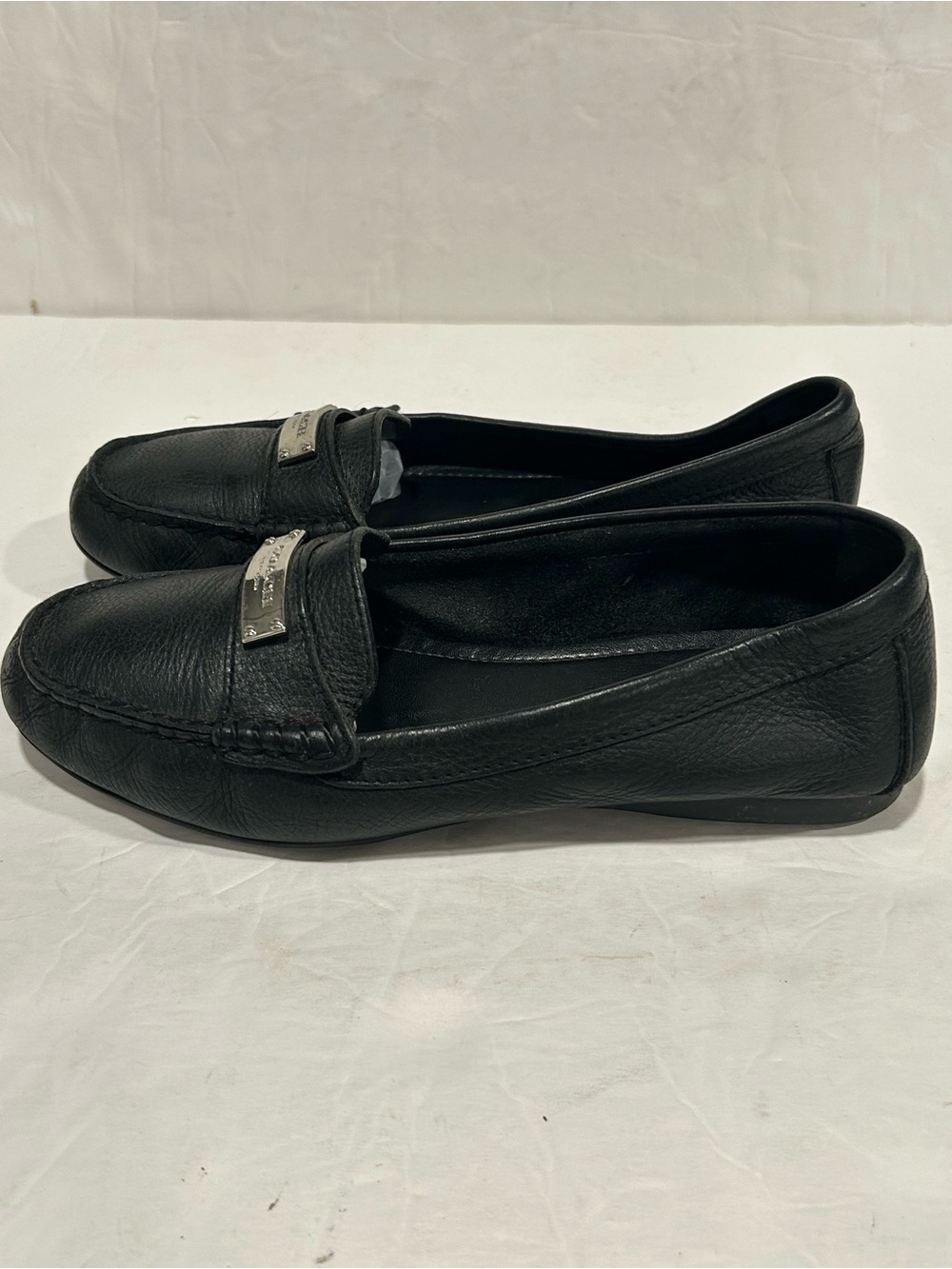 Coach Fredrica Leather Black Pebble Flat Soft Loafers Size 6.5B Driving Shoes - Picture 6 of 13